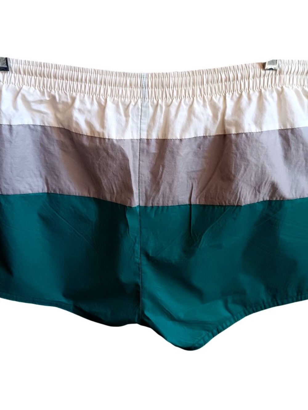 XL Vintage Mens Swim Trunks 1980s SERGIO VALENTE ColorBlock Board Shorts Beach